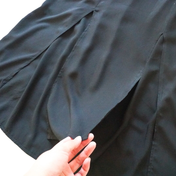 Ally Black Front Slit Skirt - Picture 2 of 5